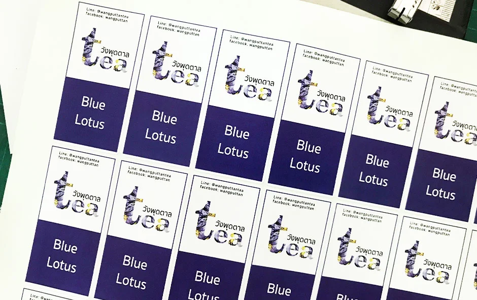 ชุดงานฉลากสินค้าชุดที่ 1 วังพุดตาล blue lotus